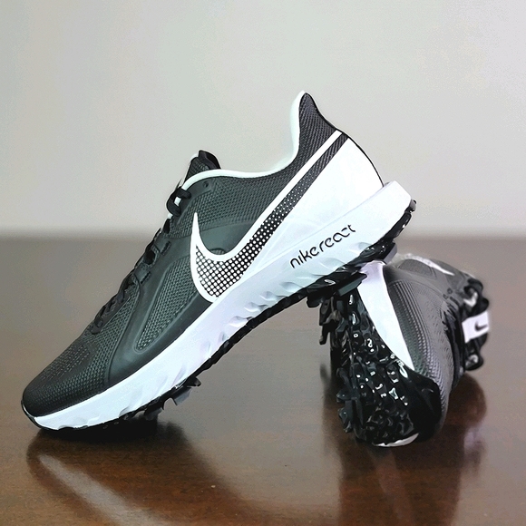 Nike Epic React G Mens Golf Shoes Oreo Black White